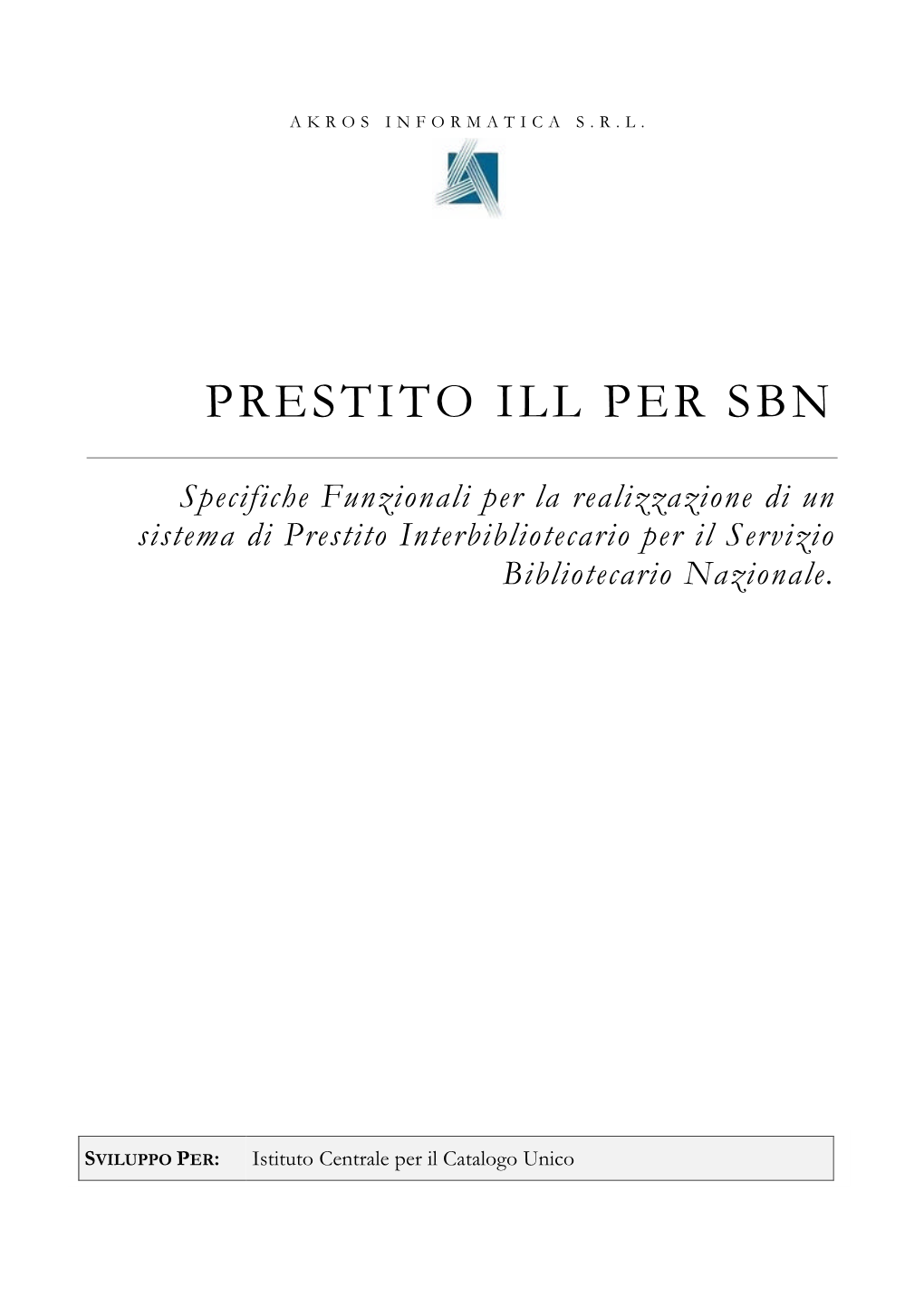 Prestito Ill Per Sbn