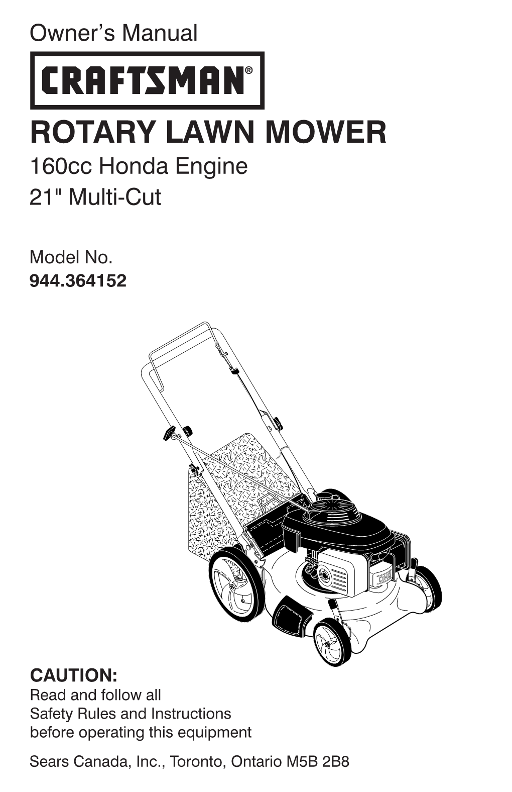 ROTARY LAWN MOWER 160Cc Honda Engine - DocsLib