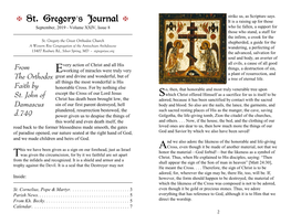 A St. Gregory's Journal A