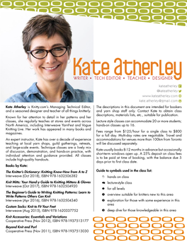 Kate Atherley Is Knitty.Com's Managing Technical Editor, and A