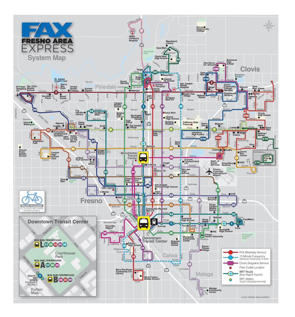 FAX System Map, Effective March 1, 2021