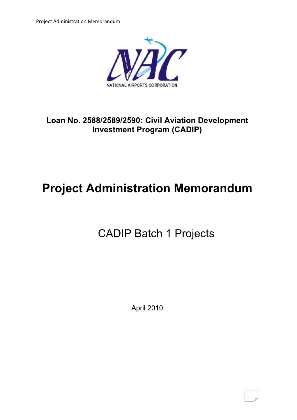 Project Administration Memorandum