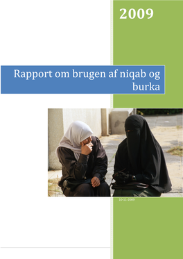 Rapport Om Brugen Af Niqab Og Burka