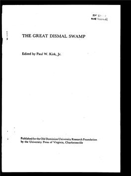 The Great Dismal Swamp ~