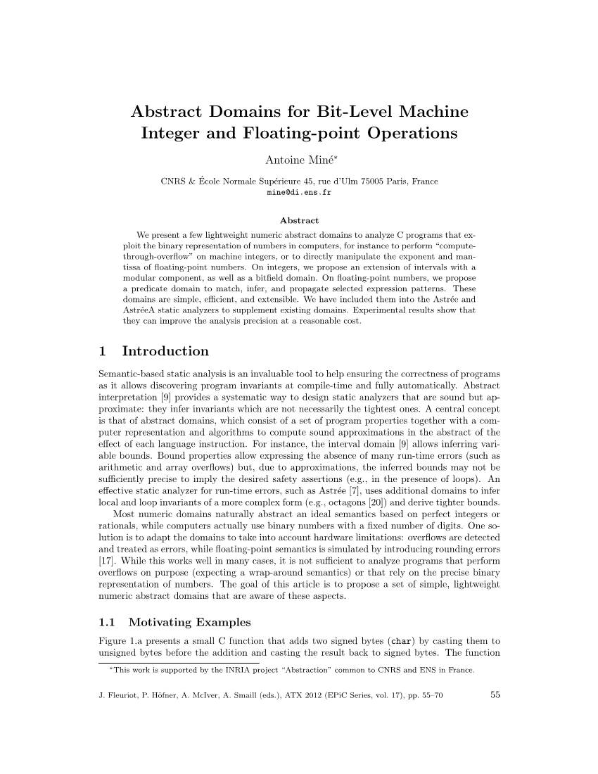 Abstract Domains for Bit-Level Machine Integer and Floating-Point Operations
