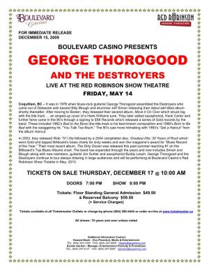 George Thorogood and the Destroyers