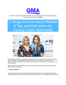 5 Things to Know About Maddie & Tae, and Their Plans for Country Music