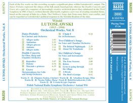 Lutosławski’S Output