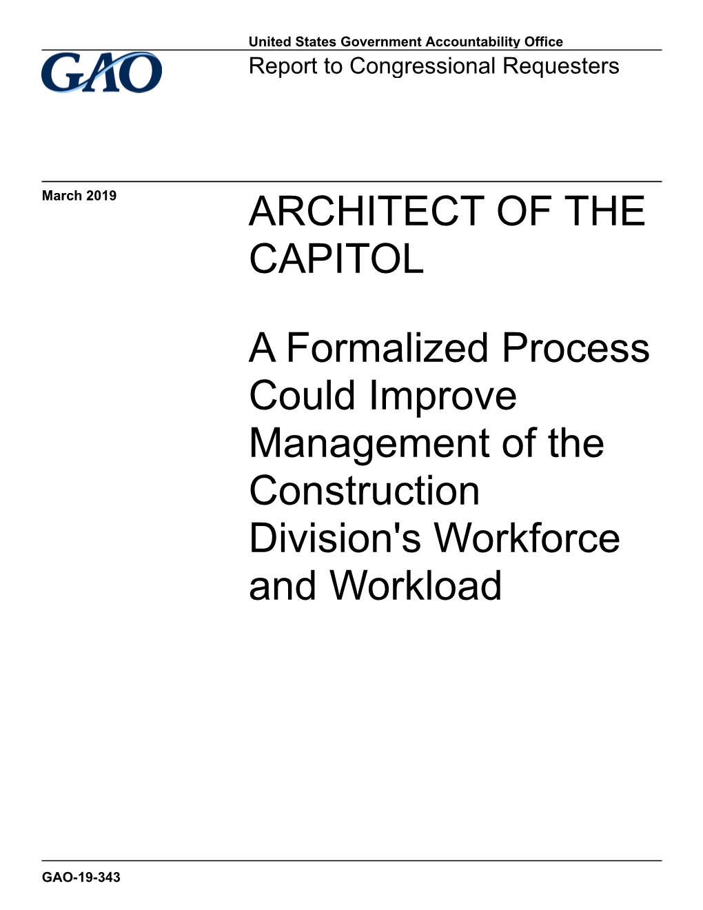 Gao-19-343, Architect of the Capitol