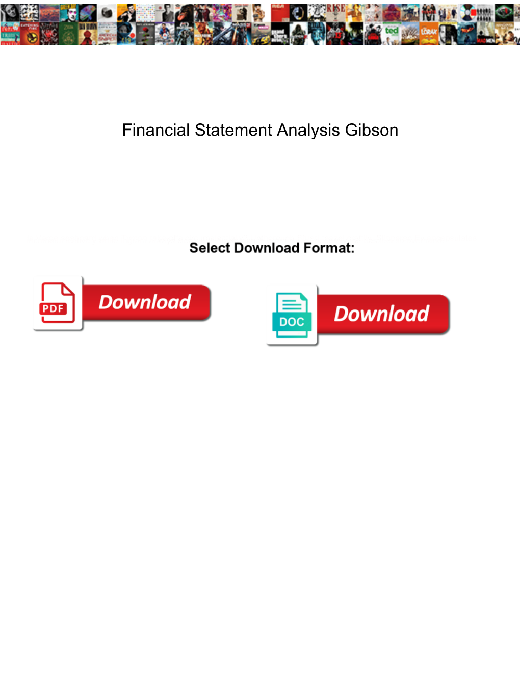 Financial Statement Analysis Gibson