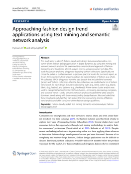 Approaching Fashion Design Trend Applications Using Text Mining and Semantic Network Analysis