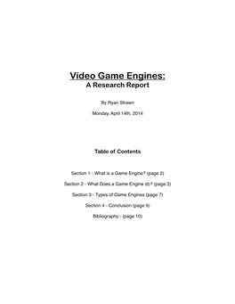 Game Engine Research Paper