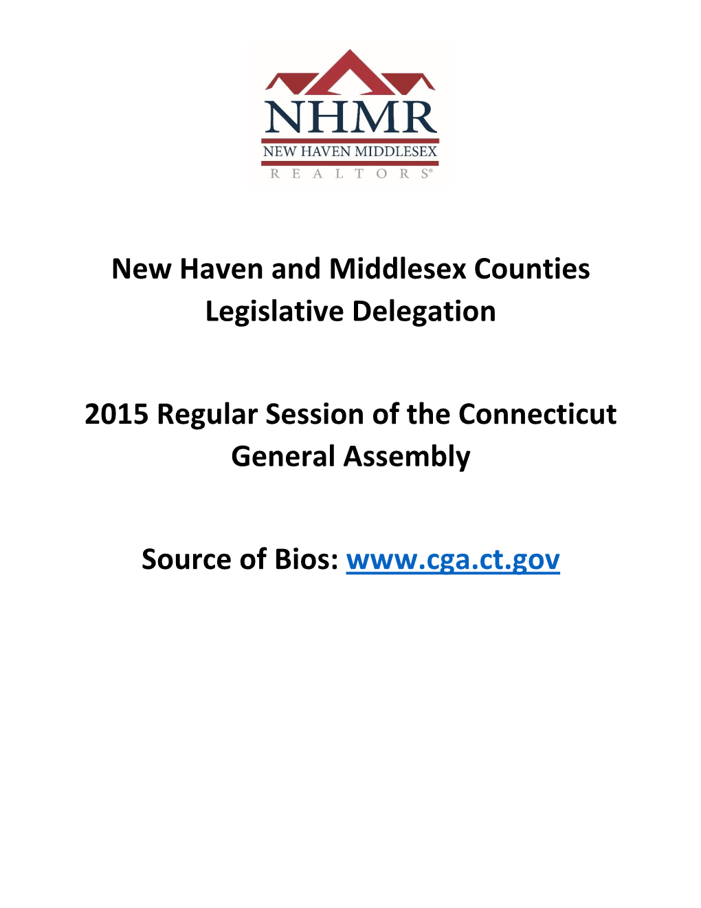 New Haven and Middlesex Counties Legislative Delegation 2015