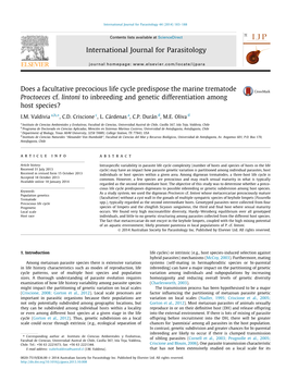 International Journal for Parasitology 44 (2014) 183–188
