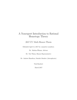 A Nonexpert Introduction to Rational Homotopy Theory