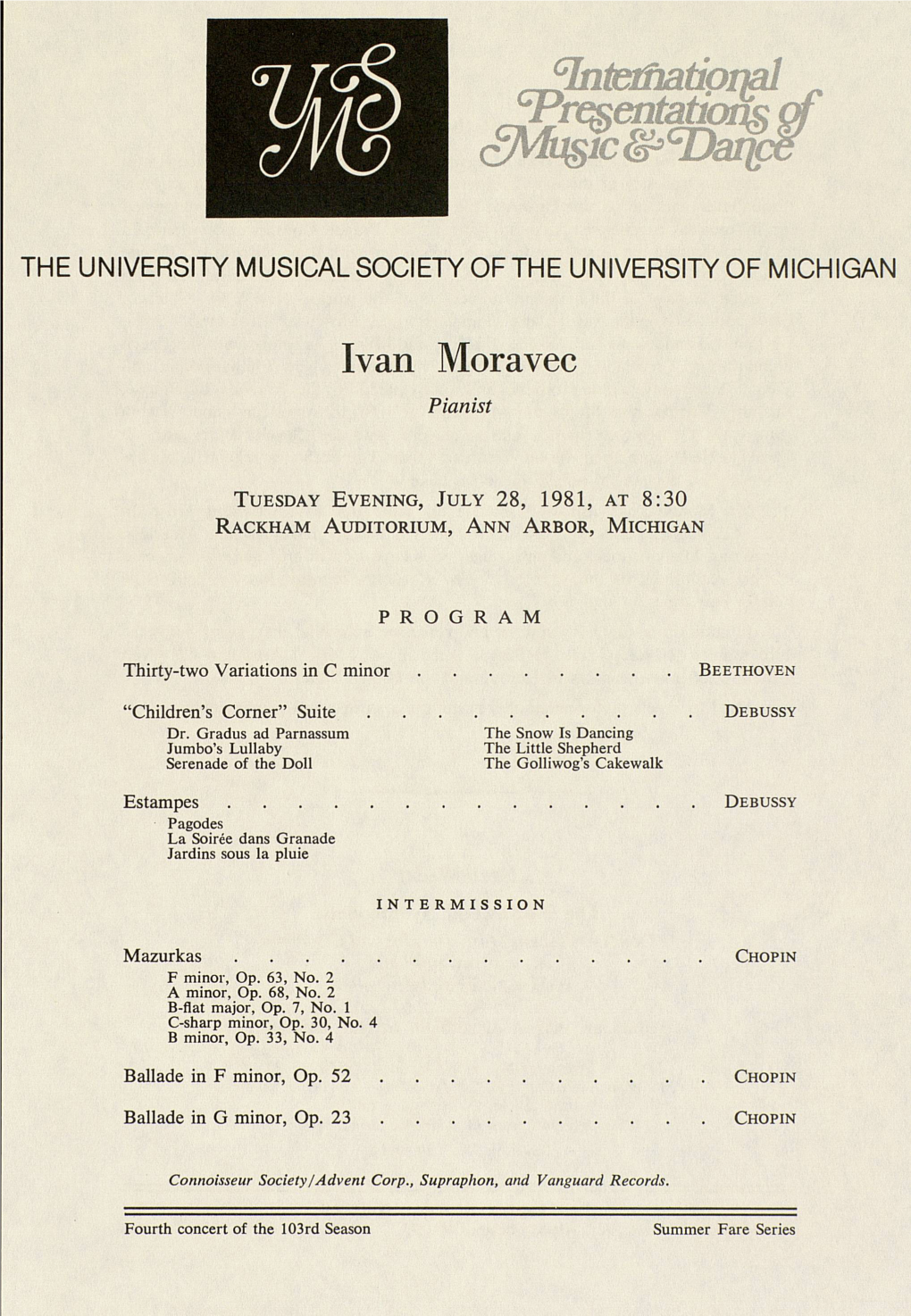 Ivan Moravec Pianist