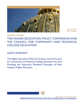 The Higher Education Policy Commission and the Council for Community and Technical College Education