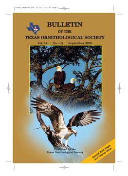 BULLETIN of the TEXAS ORNITHOLOGICAL SOCIETY Vol