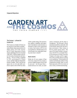 Sriganesh Rajendran the Cosmos – a Theme for Garden Art Name Stories