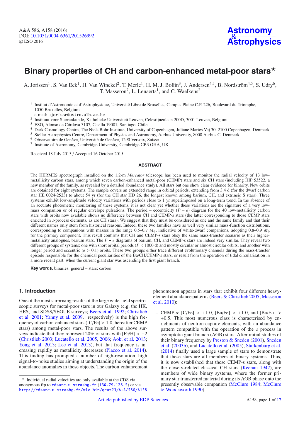 Binary Properties of CH and Carbon-Enhanced Metal-Poor Stars⋆