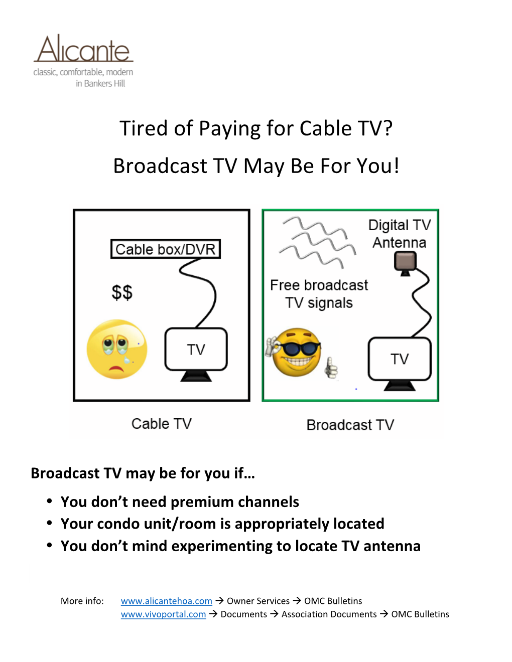 Tired of Paying for Cable TV? Broadcast TV May Be for You!