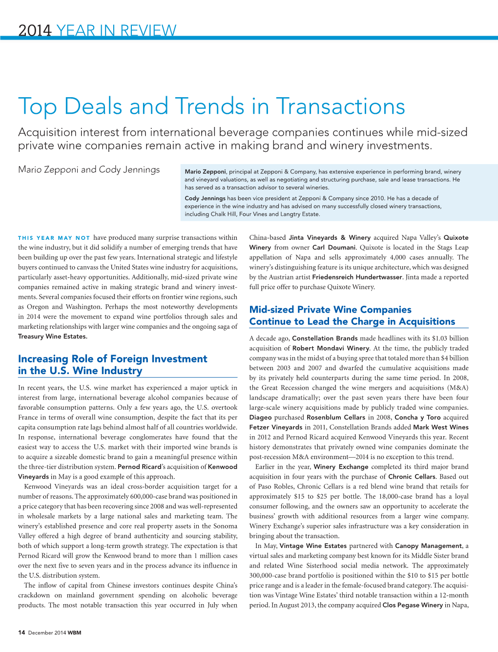 Top Deals and Trends in Transactions