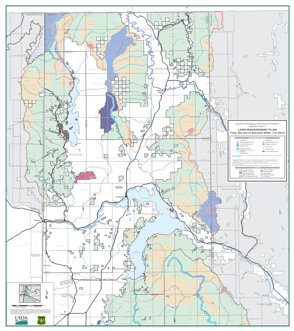 Idaho Panhandle National Forests a P Priest Lake E C D R N E I E 6 N E N 6 R S E U T O 6 D B O (North Half) R L