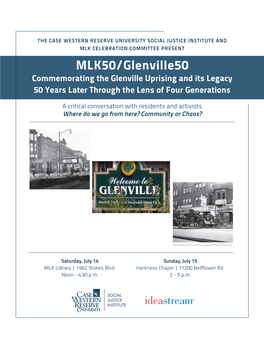 MLK50/Glenville50 Commemorating the Glenville Uprising and Its Legacy 50 Years Later Through the Lens of Four Generations