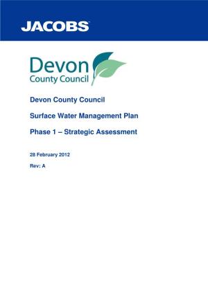 Devon County Council Surface Water Management Plan Phase 1