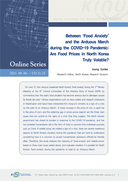 'Food Anxiety' and the Arduous March During the COVID-19 Pandemic