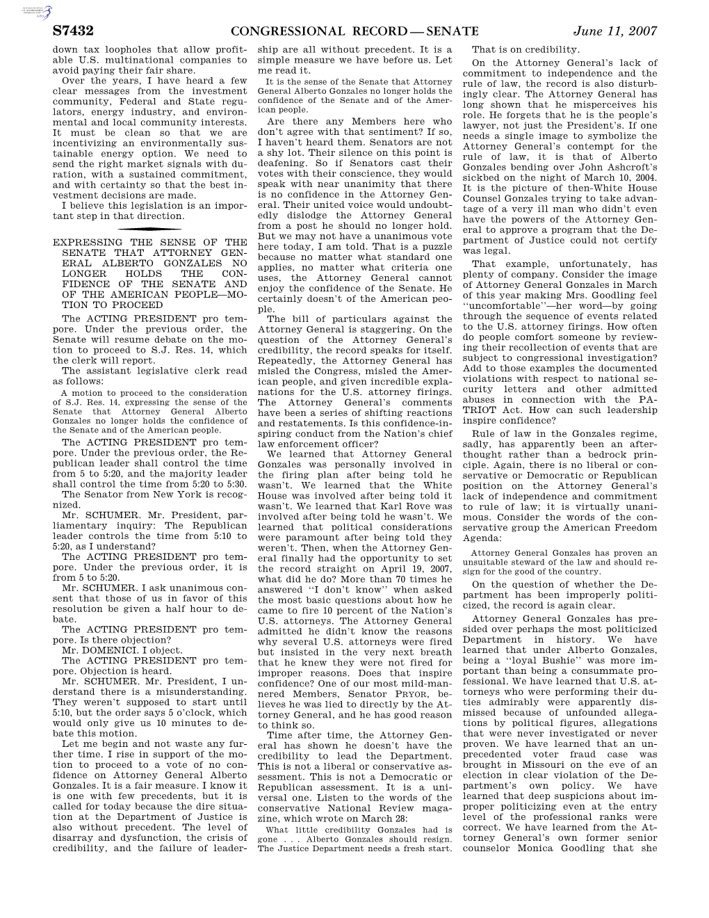 Congressional Record—Senate S7432