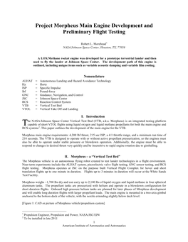 Parallel LOX-Methane Engine Development