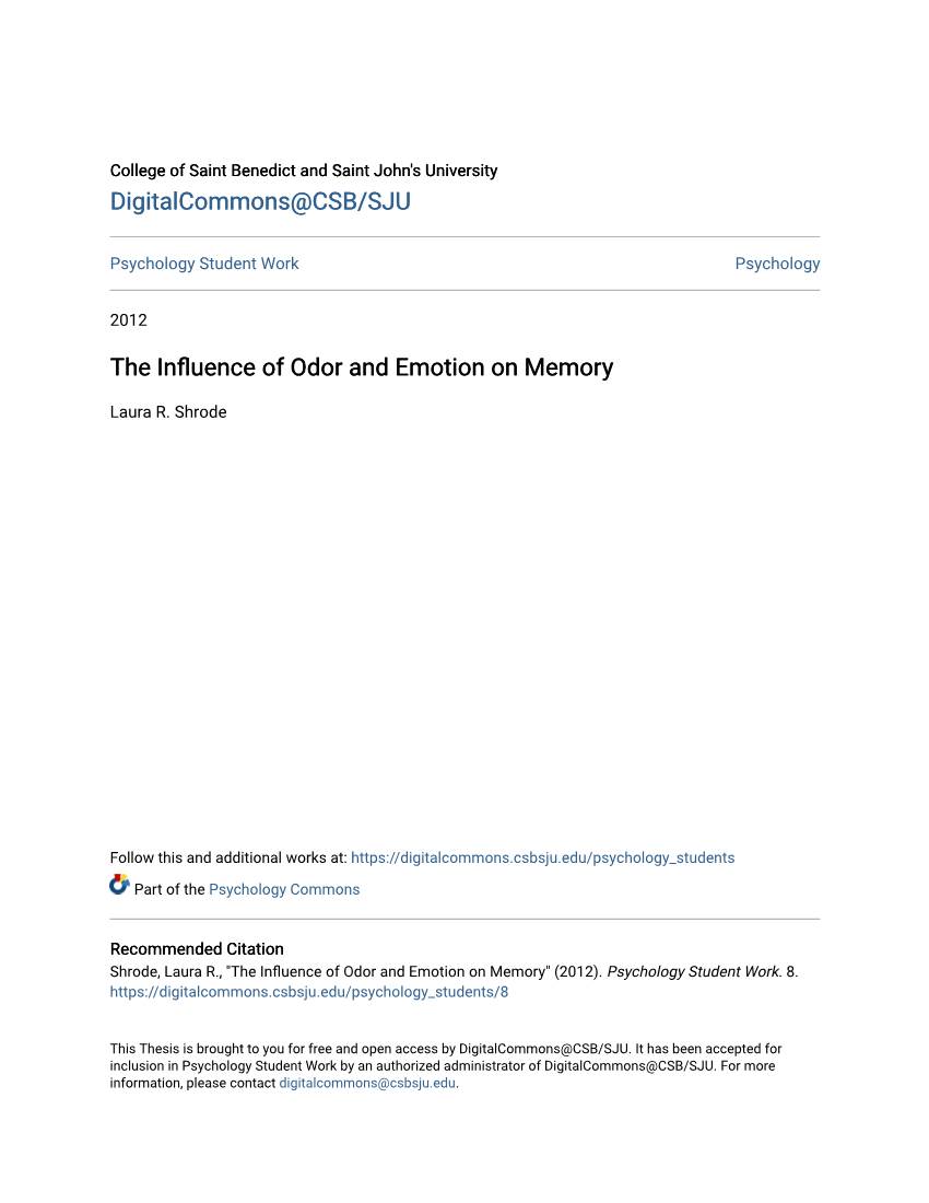 The Influence of Odor and Emotion on Memory