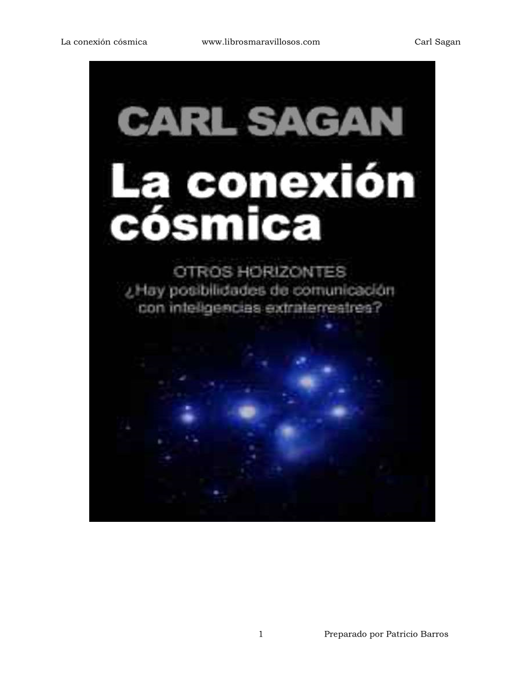 La Conexión Cósmica Carl Sagan