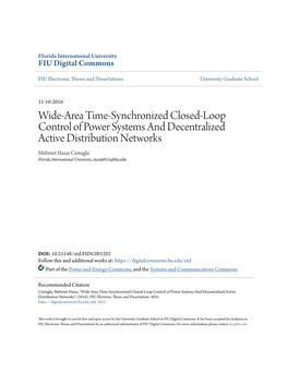 Wide-Area Time-Synchronized Closed-Loop Control of Power Systems