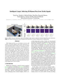 Intelligent Carpet: Inferring 3D Human Pose from Tactile Signals