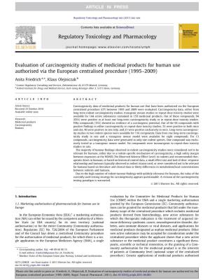 Evaluation of Carcinogenicity Studies of Medicinal Products for Human Use Authorised Via the European Centralised Procedure