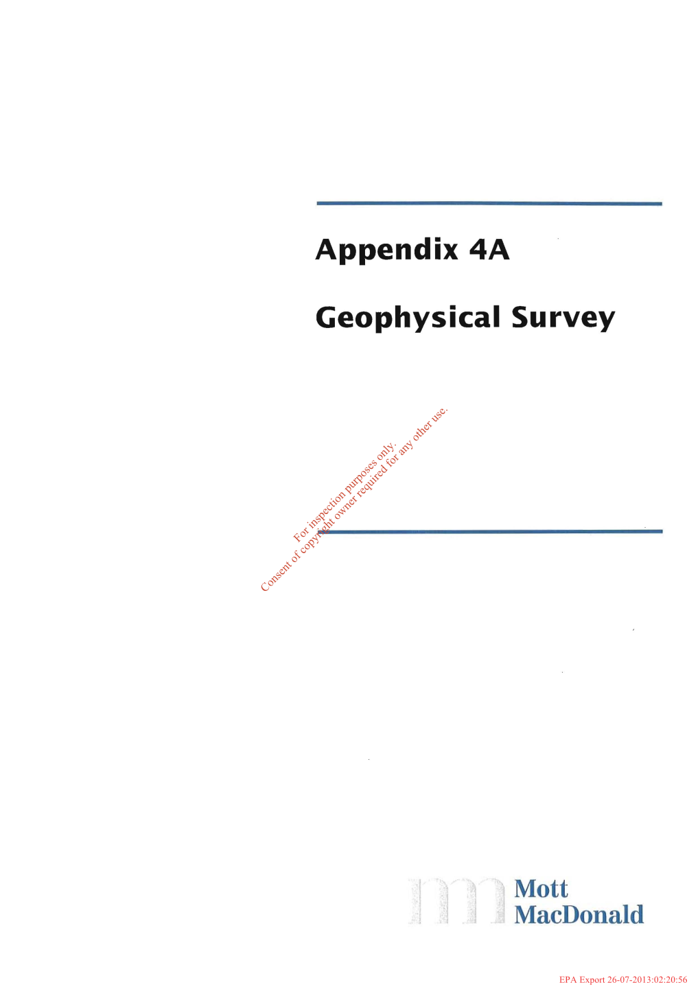 Appendix 4A Geophysical Survey
