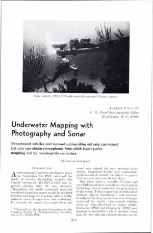 Underwater Mapping with Photography and Sonar