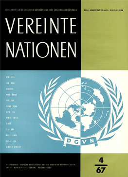 Zeitschrift Für Die Vereinten Nationen Und Ihre Sonderorganisationen Bonn • August 1967 -15