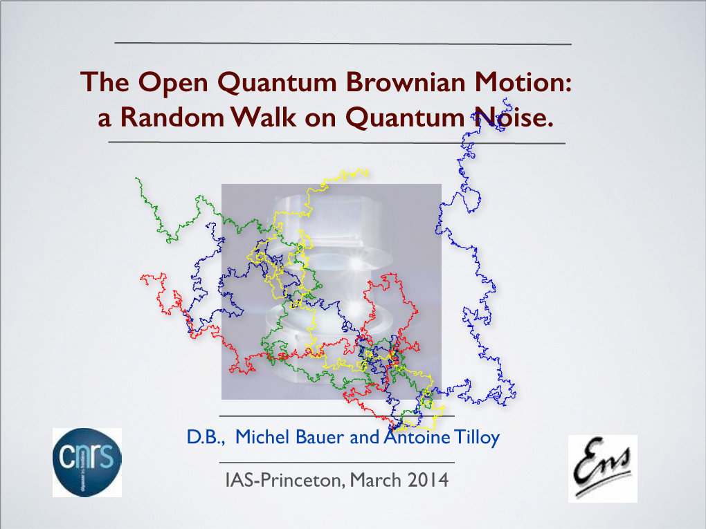 The Open Quantum Brownian Motion: a Random Walk on Quantum Noise