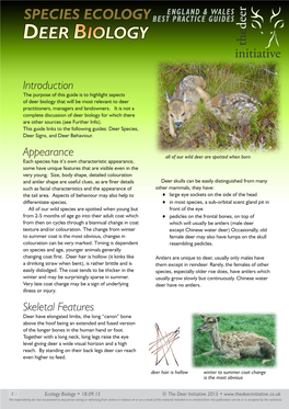 Deer Biology That Will Be Most Relevant to Deer Practitioners, Managers and Landowners