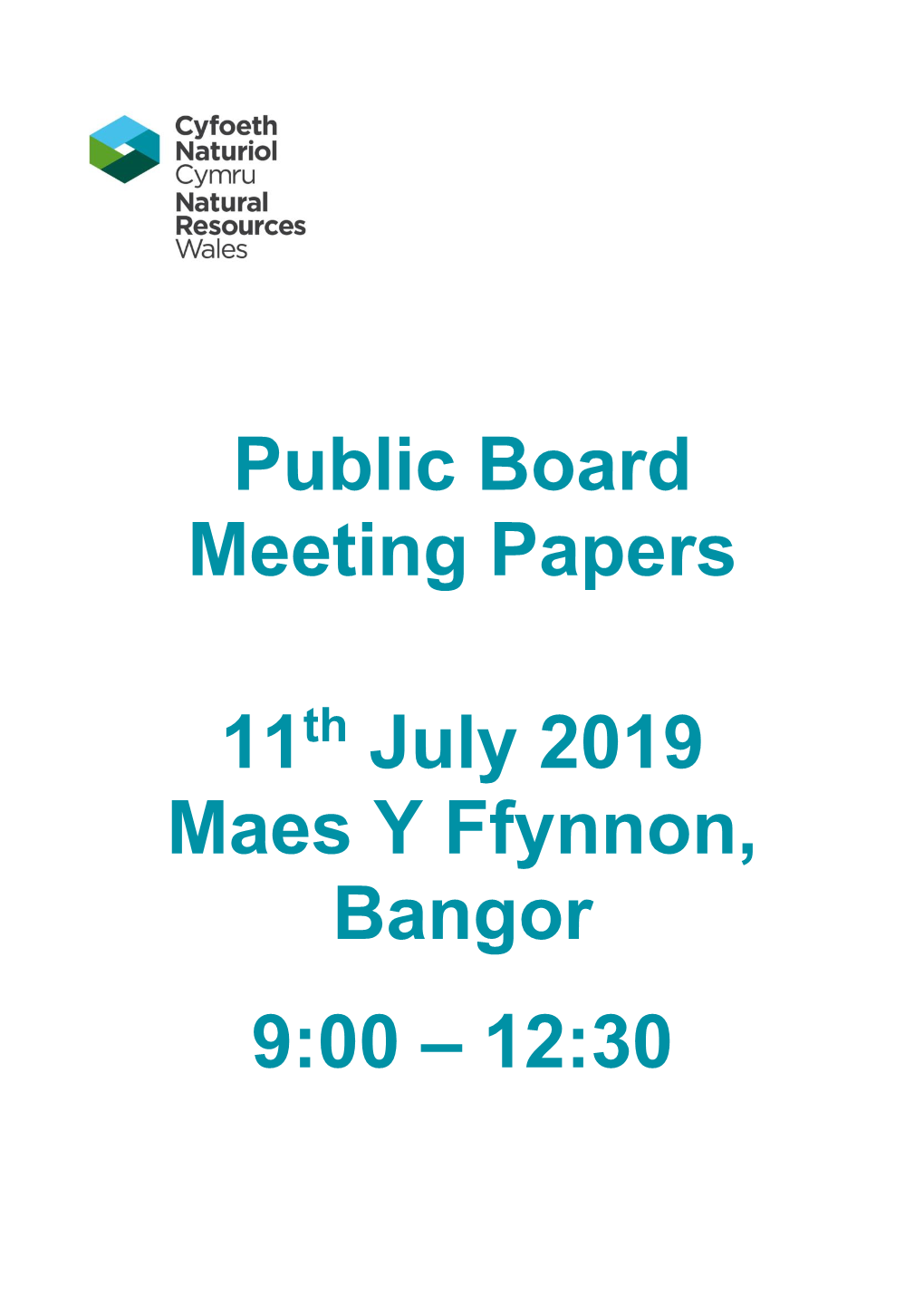 Public Board Meeting Papers 11 July 2019