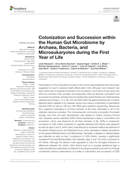 Colonization and Succession Within the Human Gut Microbiome By