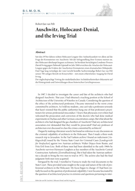 Auschwitz, Holocaust-Denial, and the Irving Trial