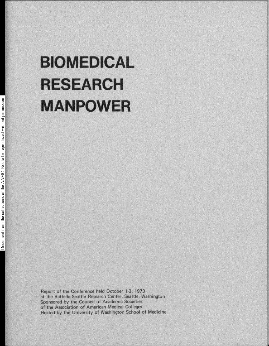 Biomedical Research Manpower