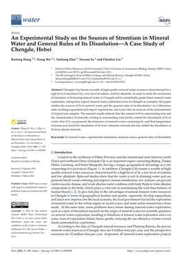 An Experimental Study on the Sources of Strontium in Mineral Water and General Rules of Its Dissolution—A Case Study of Chengde, Hebei