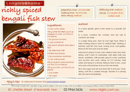Richly Spiced Bengali Fish Stew Recipe