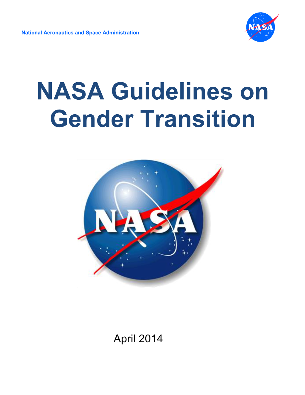 NASA Guidelines on Gender Transition
