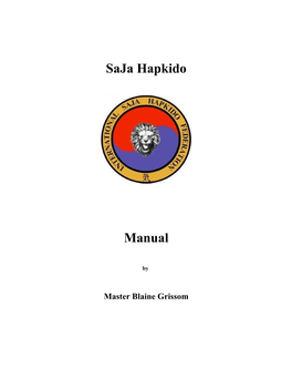 Saja Hapkido Manual